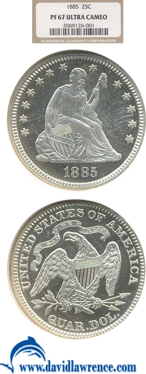 image for: 1885 25c NGC Proof 67 UCameo