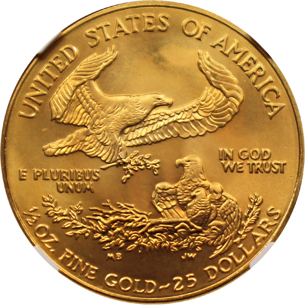 image for: 2002 Gold Eagle $25 NGC MS69