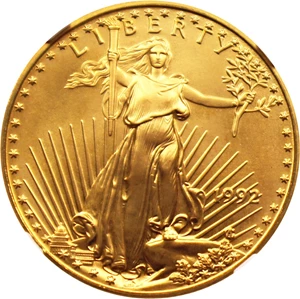 image for: 1992 Gold Eagle $25 NGC MS69