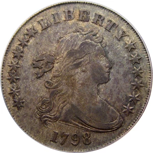 image for: 1798 $1 PCGS VF30 (Large Eagle, Knob 9, 10 Arrows)