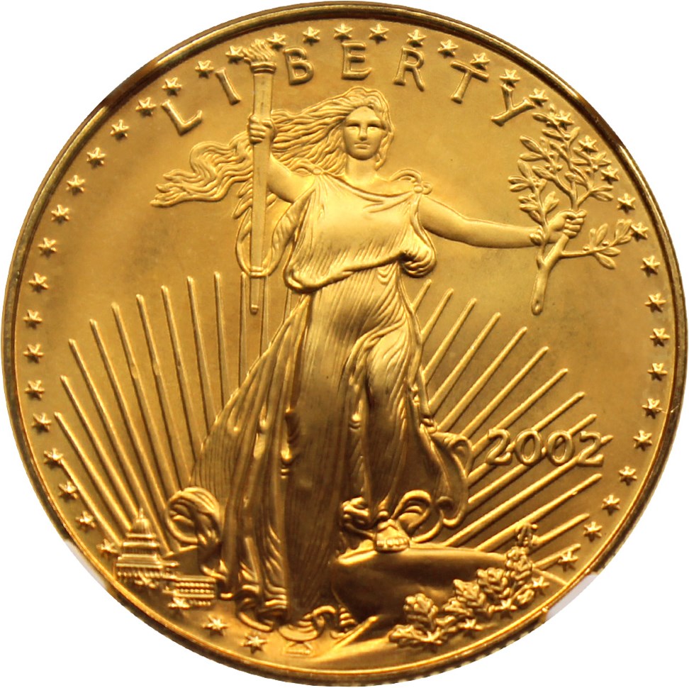 image for: 2002 Gold Eagle $25 NGC MS69