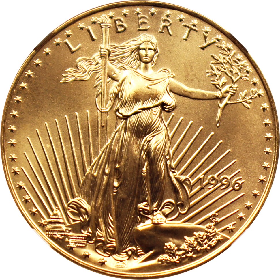 image for: 1996 Gold Eagle $25 NGC MS69