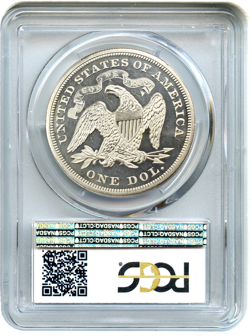 image for: 1868 $1 PCGS Proof 64 CAM