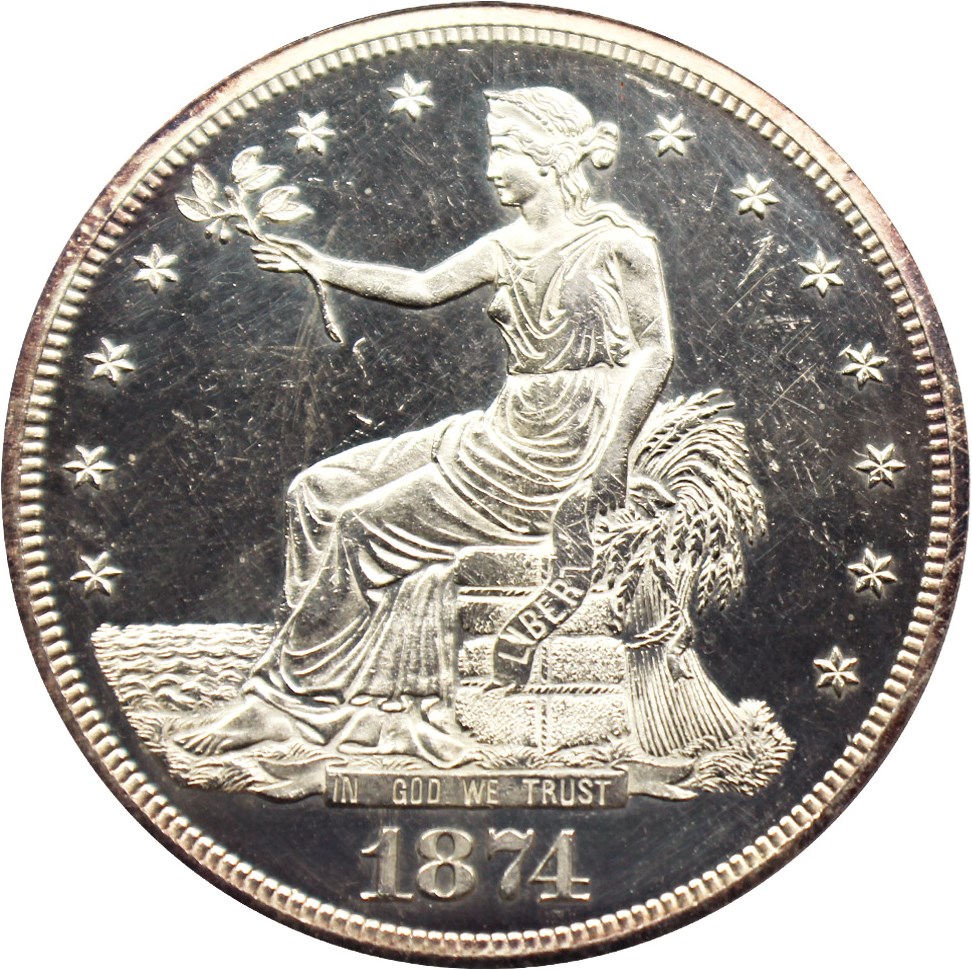image for: 1874 Trade$ PCGS Proof 62 CAM