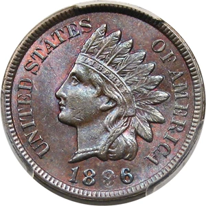 image for: 1896 1c PCGS MS63 BN