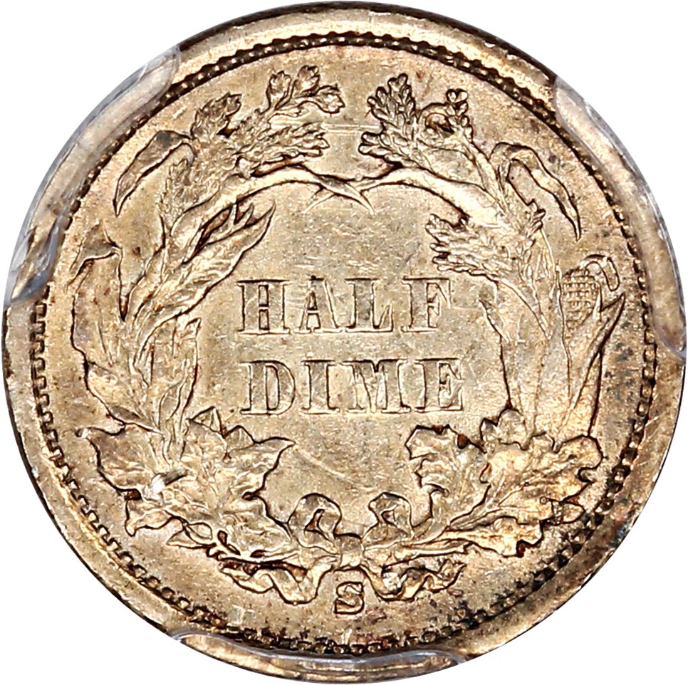 image for: 1866-S H10c PCGS AU53