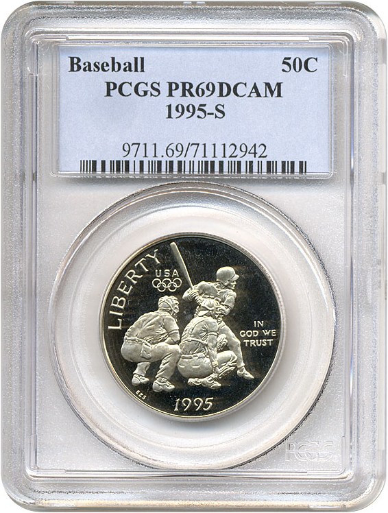 image for: 1995-S 50c Olympic Baseball PCGS Proof 69 DCameo