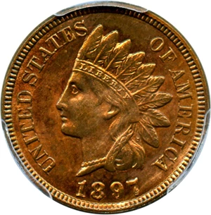 image for: 1897 1c PCGS MS64 RB