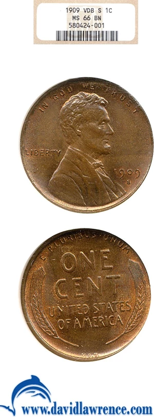 image for: 1909-S VDB 1c NGC MS66 BN