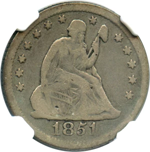 image for: 1851-O 25c NGC VG-08
