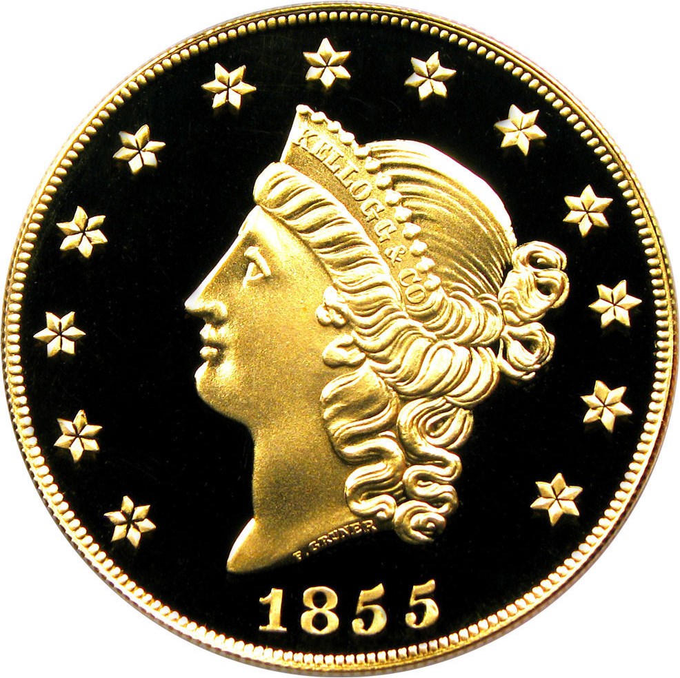 image for: SS Central America Shipwreck: 1855 Kellogg Restrike PCGS Gem Proof (In Frame)