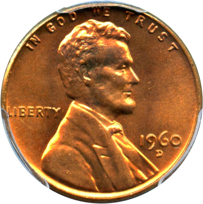 image for: 1960-D 1c PCGS MS66 RD (Large Date)