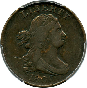 image for: 1800 1/2c PCGS VF20