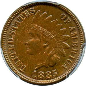 image for: 1885 1c PCGS MS63 BN