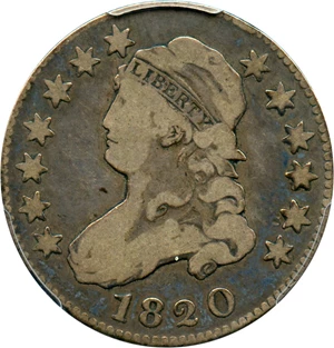 image for: 1820 25c PCGS VG-10 (Large 0)