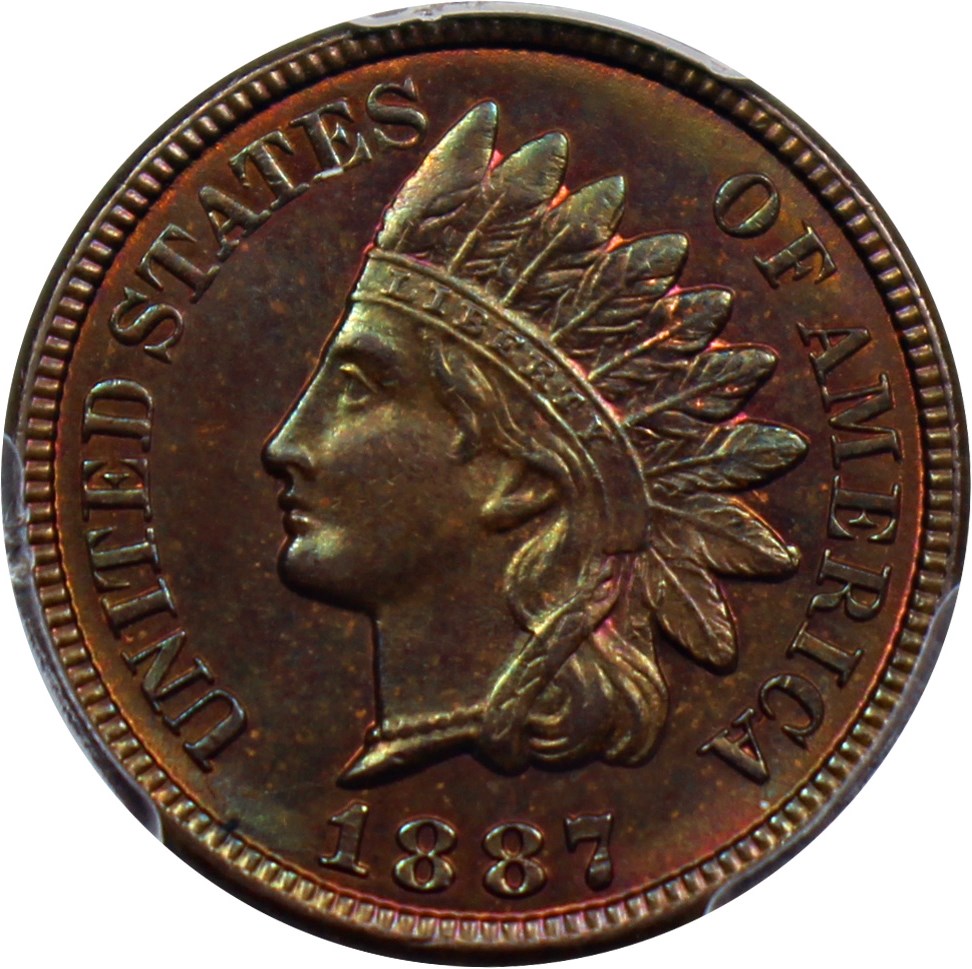 image for: 1887 1c PCGS MS64 BN