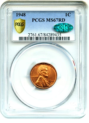 image for: 1948 1c PCGS/CAC MS67 RD