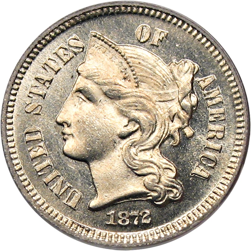 image for: 1872 3cN PCGS Proof 65 CAM