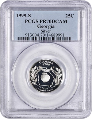 image for: 1999-S Georgia 25c PCGS Proof 70 DCAM (Silver)
