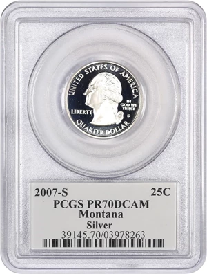 image for: 2007-S Montana 25c PCGS Proof 70 DCAM (Silver)