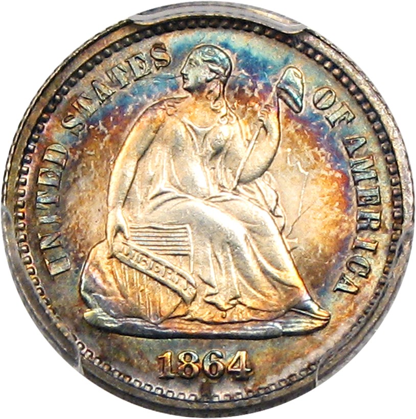 image for: 1864 H10c PCGS MS65