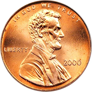 image for: 2000 1c PCGS MS68 RD