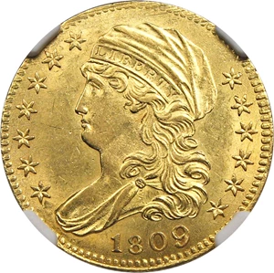 image for: 1809/8 $5 NGC MS62