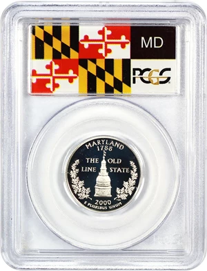 image for: 2000-S Maryland 25c PCGS Proof 70 DCAM (Silver)