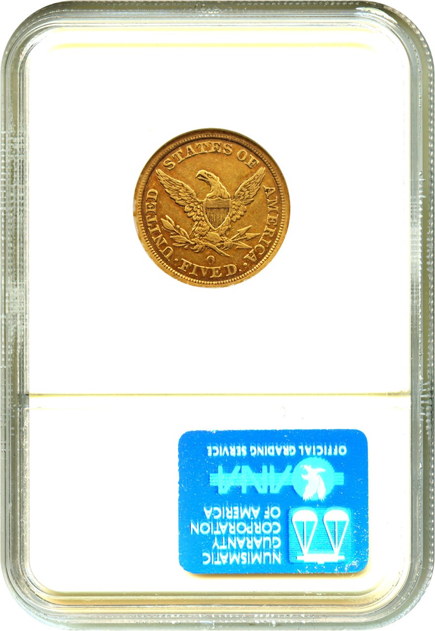 image for: 1847-O $5 NGC/CAC VF35