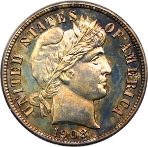 image for: 1908 10c PCGS Proof 64