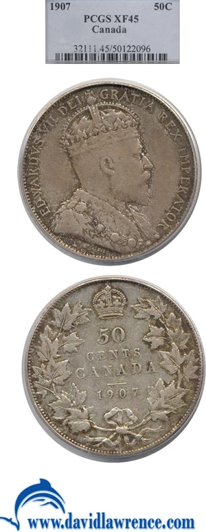 image for: Canada: 1907 50c PCGS XF45