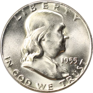 image for: 1955 50c PCGS MS65 FBL (Bugs Bunny Clashed Dies)