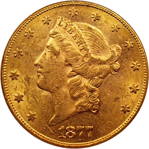 image for: 1877 $20 PCGS/CAC MS60