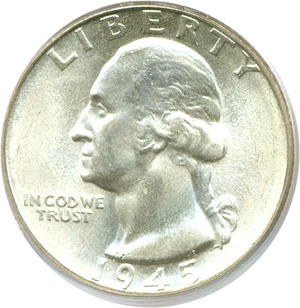 image for: 1945 25c PCGS MS66