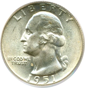 image for: 1951 25c PCGS MS66