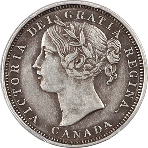 image for: Canada: 1858 20c PCGS XF45