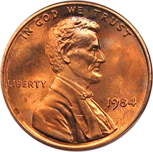 image for: 1984 1c PCGS MS68 RD