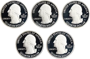 image for: Set of 2014-S National Parks 25c PCGS Proof 70 DCAM (Silver, 5 Coins)