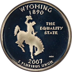 image for: 2007-S Wyoming 25c PCGS Proof 70 DCAM (Silver)