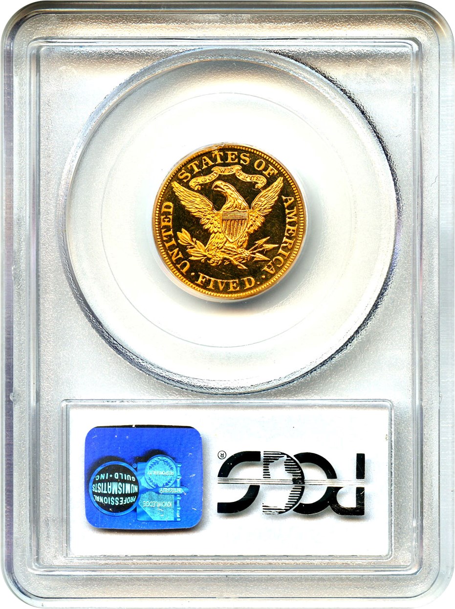 image for: 1884 $5 PCGS/CAC Proof 64 DCAM