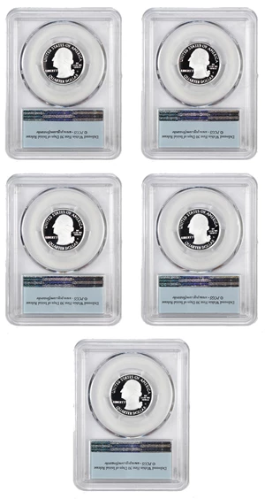 image for: Set of 2016-S National Parks 25c PCGS Proof 70 DCAM (Silver, 5 Coins)