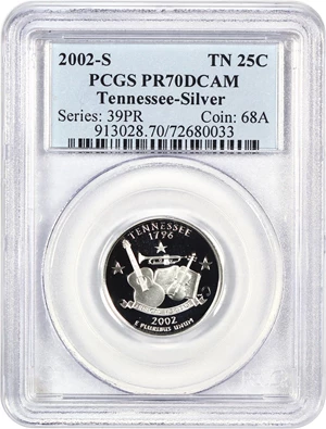 image for: 2002-S Tennessee 25c PCGS Proof 70 DCAM (Silver)