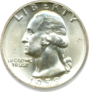 image for: 1958-D 25c PCGS MS66