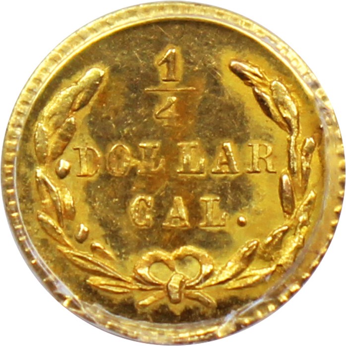 image for: 1871 Cal. Gold 25c PCGS MS64 (BG-813)