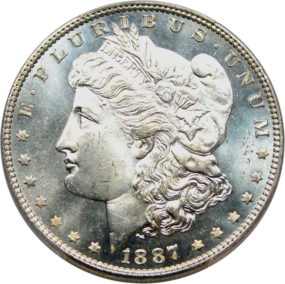 image for: 1887/6 $1 PCGS MS66 PL
