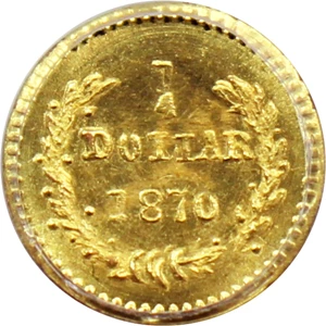 image for: 1870 Cal. Gold 25c PCGS MS65 (BG-808)
