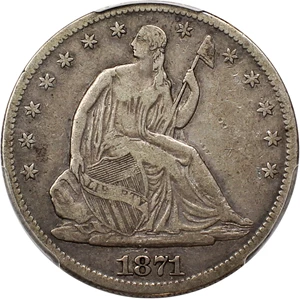 image for: 1871-CC 50c PCGS VF25
