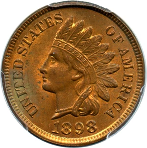 image for: 1898 1c PCGS MS65 RB
