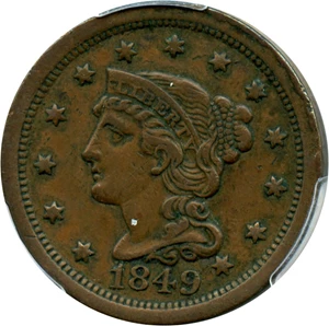image for: 1849 1c PCGS XF40