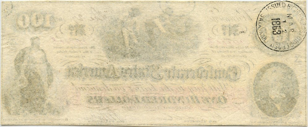 image for: T41 1862 December 18 $100 CSA PMG About Unc 53 EPQ